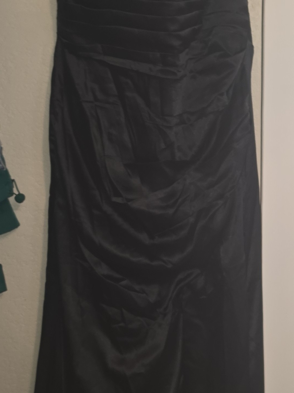 Classic Black Satin Evening Skirt